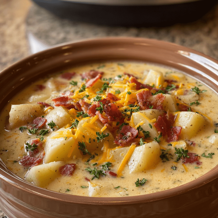 Slow Cooker Hearty Potato Bacon Chowder