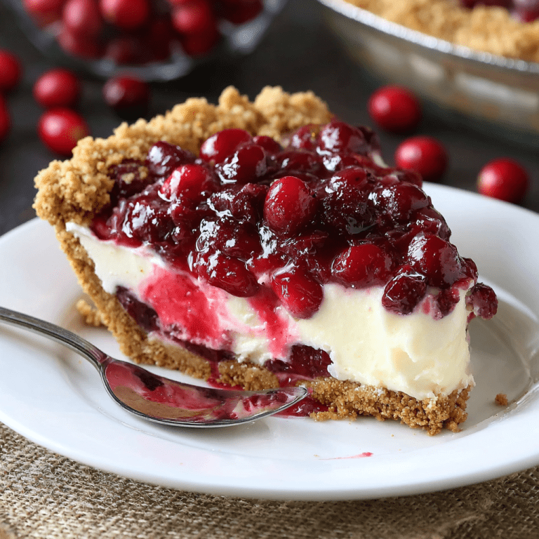 Cranberry Cheesecake Pie