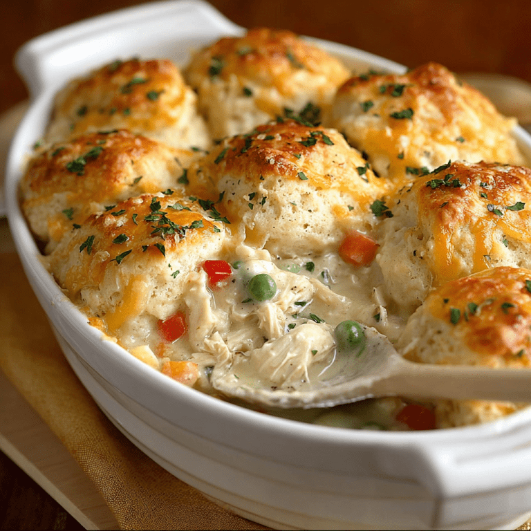 Creamed Chicken and Biscuits Casserole