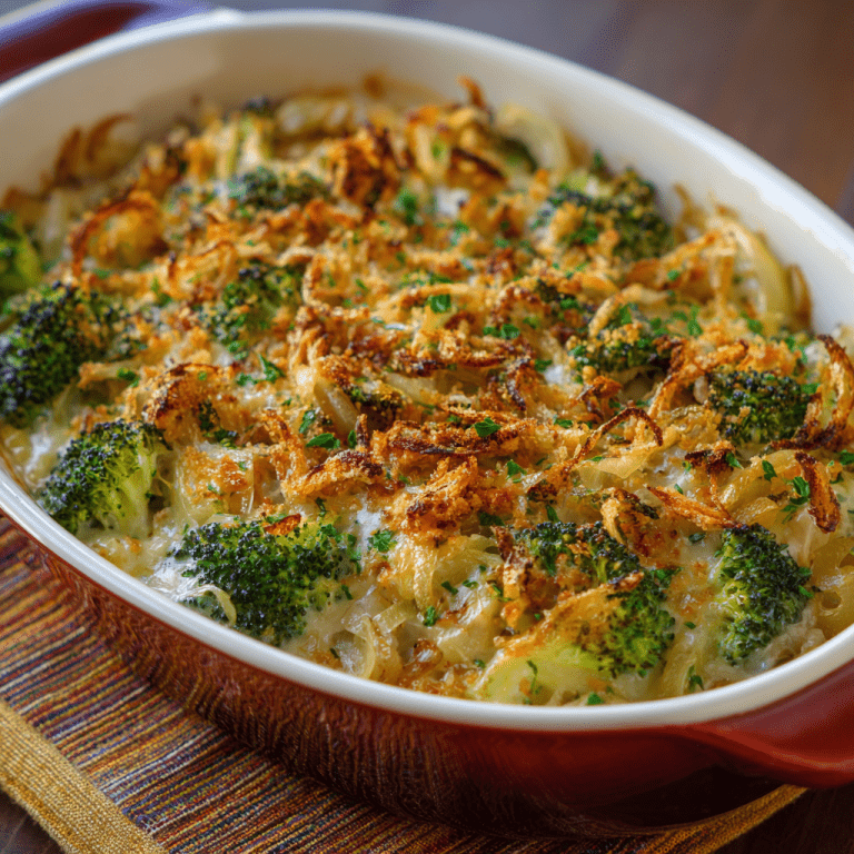 French Onion Broccoli Cheese Casserole