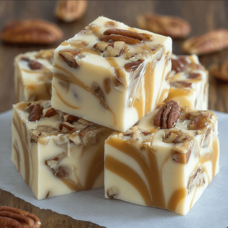 White Chocolate Caramel Pecan Fudge