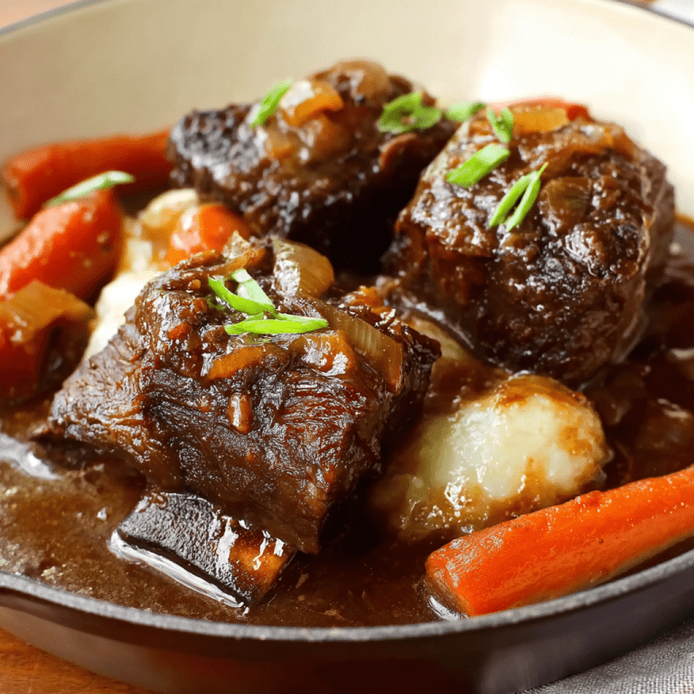 Braised Beef Short Ribs with Red Wine Gravy
