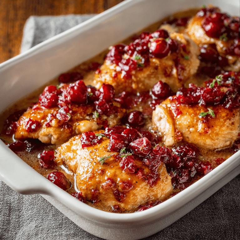 3-Ingredient Cranberry Chicken Holiday Casserole