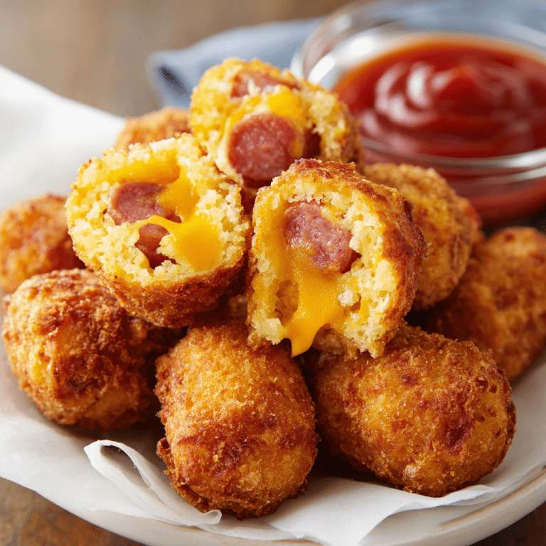 Cheesy Corn Dog Bites