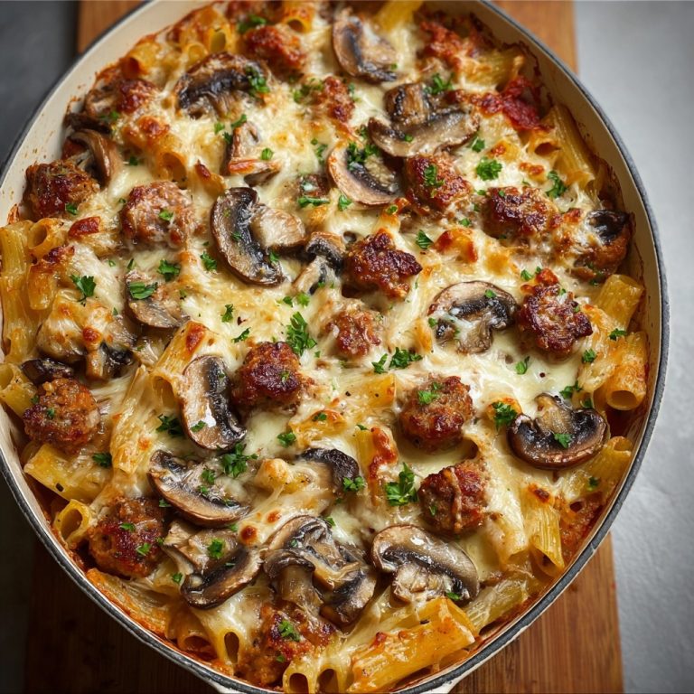 Sausage and Mushroom Pasta Bake