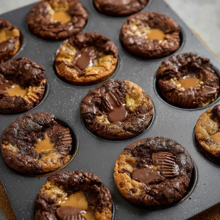 Peanut Butter Stuffed Brookies