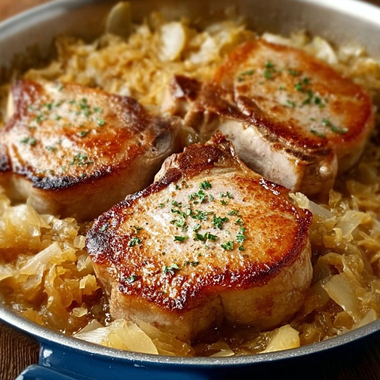 German Pork Chops and Sauerkraut