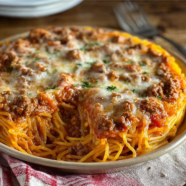 Old-Fashioned Beef Spaghetti Pie