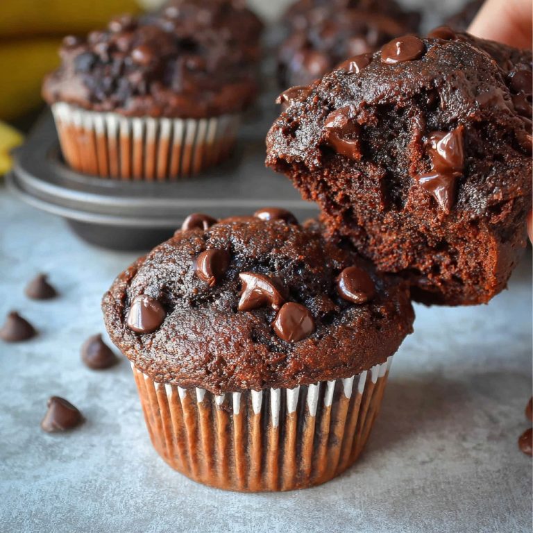 Double Chocolate Banana Muffins