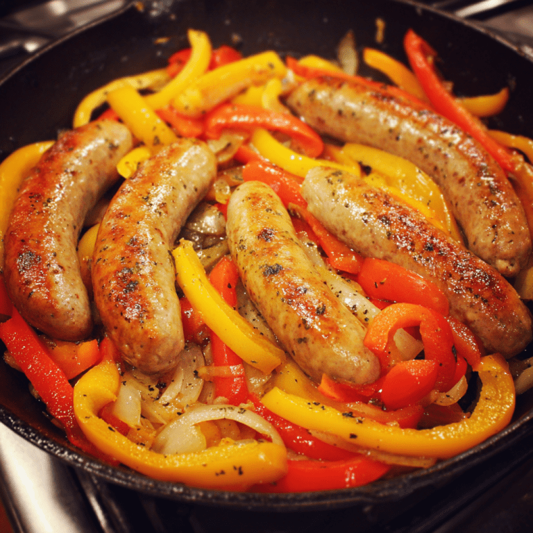 Simple Sausage, Peppers, and Onions Meal