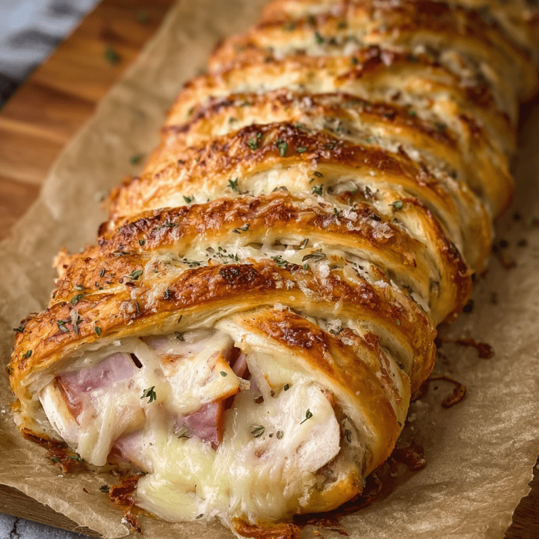 Chicken Cordon Bleu Crescent Braid