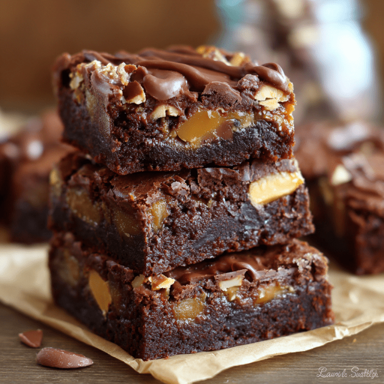 Chewy Snickers Brownies