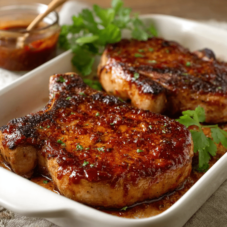 Oven-Baked Barbecue Pork Chops