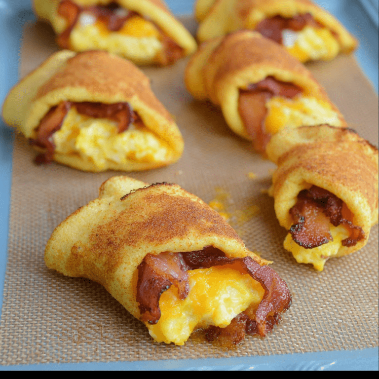 Keto Bacon Egg and Cheese Rolls
