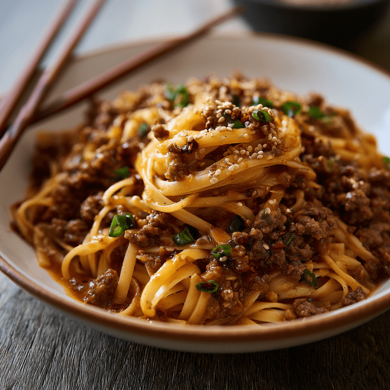 Mongolian Ground Beef Noodles